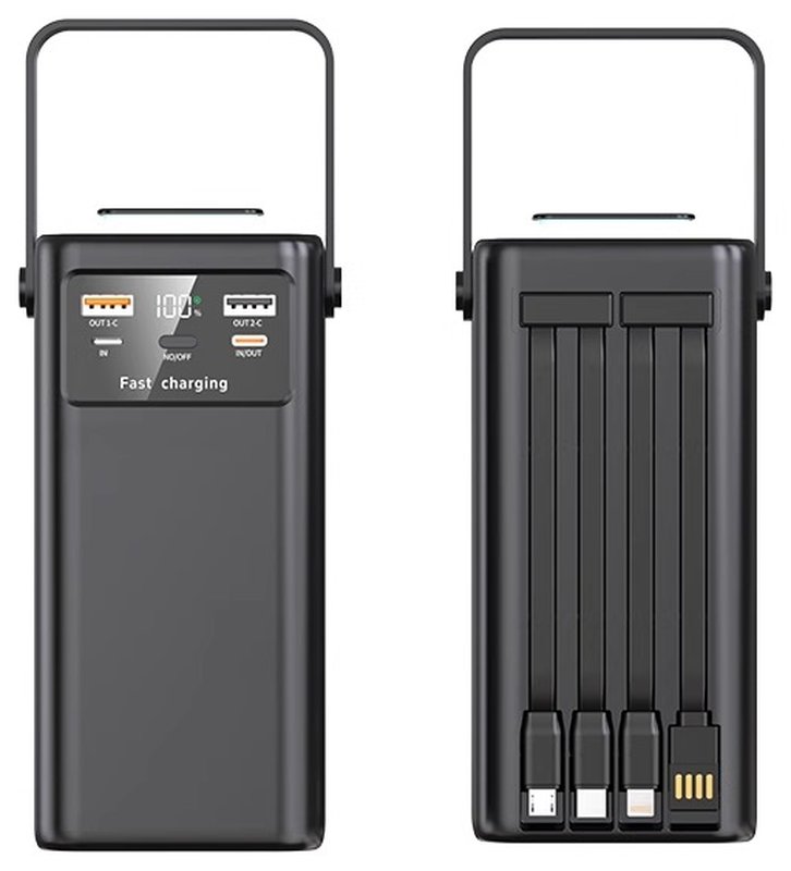 30000mAh magnetic wireless power bank with flashlight and handle